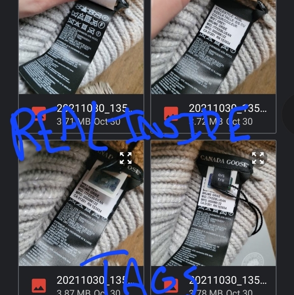 **BUYER BEWARE** Fake/ Counterfeit /Imitation Canada Goose hats & other apparel - Picture 11 of 12